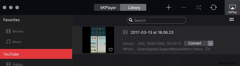 วิธีการสะท้อนและบันทึกหน้าจอ iPhone ฟรี (พร้อม 5KPlayer) 