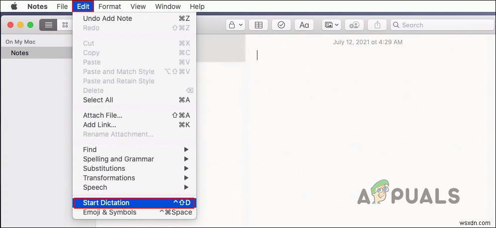 วิธีใช้:ใช้การเขียนตามคำบอกบน Mac OS X 