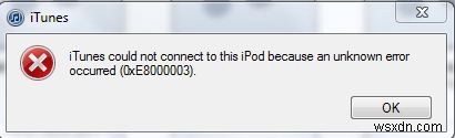 แก้ไขแล้ว:ข้อผิดพลาด 0xe8000003 บน iTunes เมื่อเชื่อมต่อ iPod/iPad/iPhone 