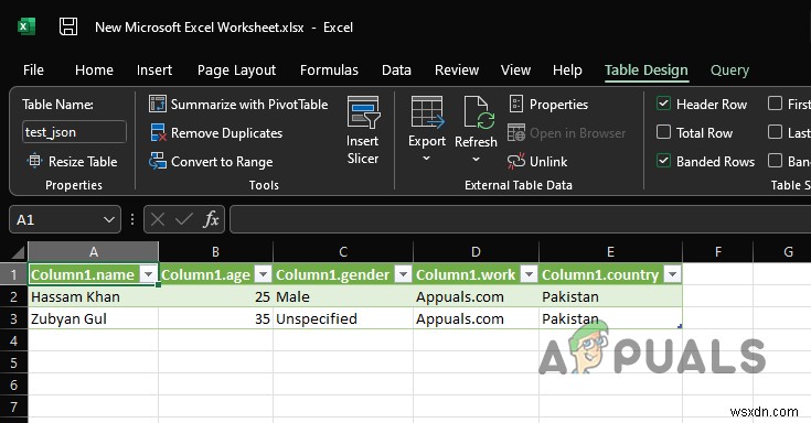 วิธีการแปลง JSON เป็น Excel? 