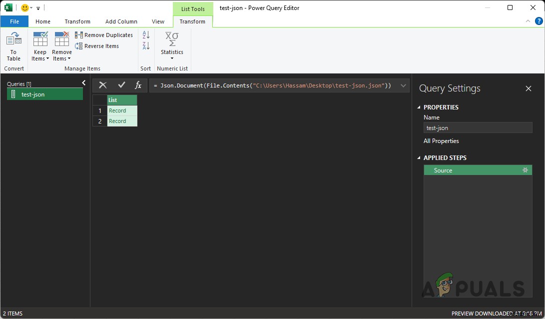 วิธีการแปลง JSON เป็น Excel? 