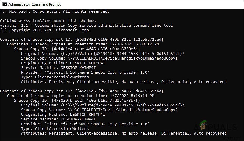 แก้ไข:VSS Error 0x8004231f – ไม่สามารถสร้าง Volume Snapshot 