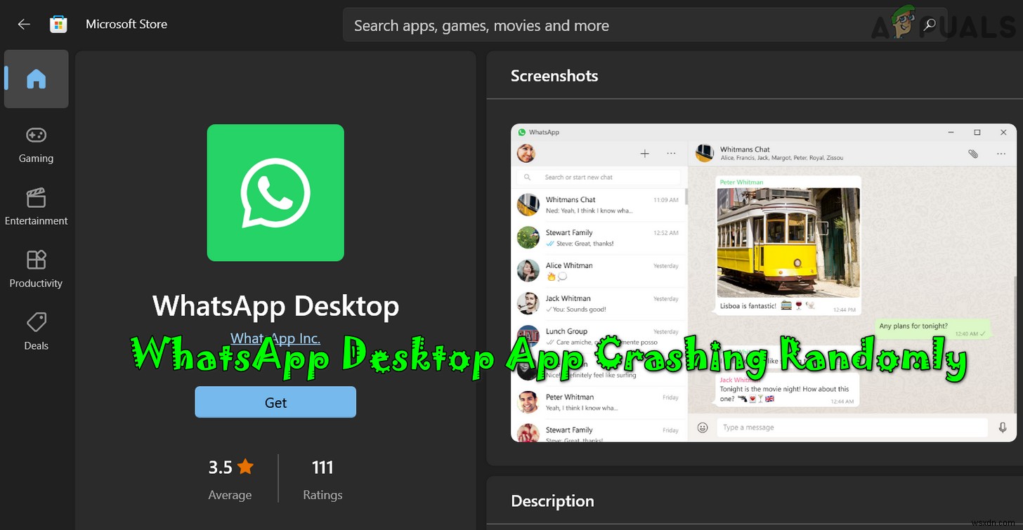 วิธีแก้ไขการหยุดทำงานของแอพ WhatsApp Desktop 