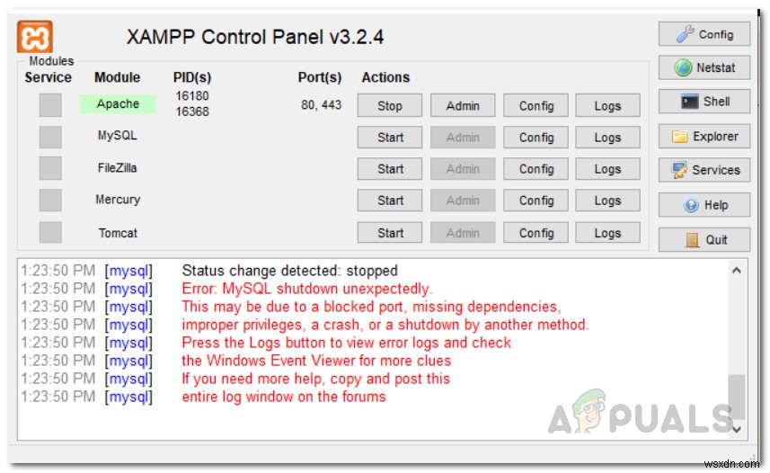 ข้อผิดพลาด:MySQL ปิดระบบโดยไม่คาดคิด? นี่คือวิธีแก้ไข 