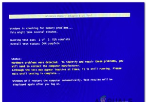 วิธีแก้ไขข้อผิดพลาด  ตรวจพบปัญหาฮาร์ดแวร์  ในการวินิจฉัยหน่วยความจำของ Windows 