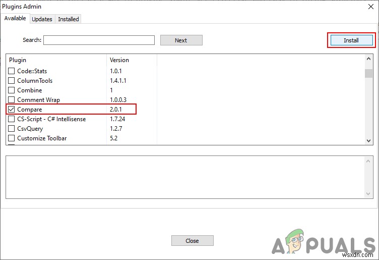 วิธีเปรียบเทียบสองไฟล์ใน Notepad++ โดยใช้ Plugin 