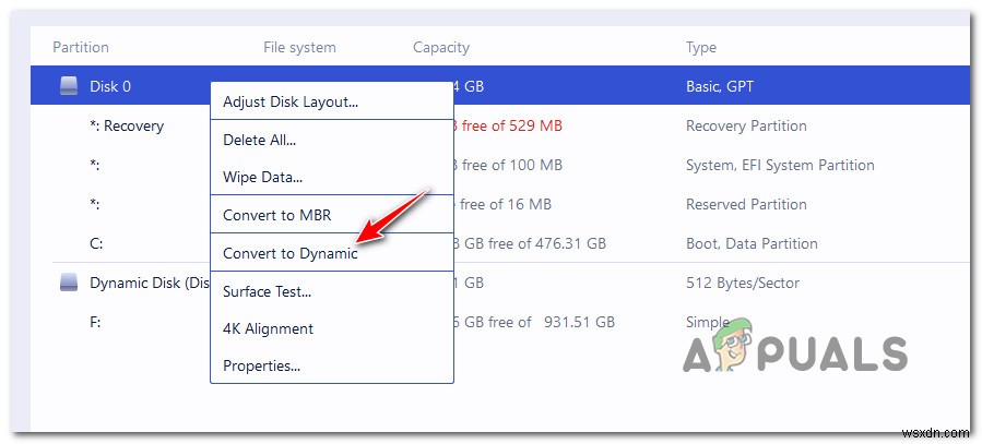 วิธีการแปลงดิสก์พื้นฐานเป็นไดนามิกดิสก์บน Windows? 