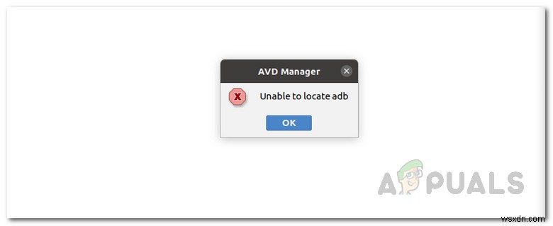 วิธีแก้ไขข้อผิดพลาด  ไม่สามารถค้นหา ADB  บน Android Studio 