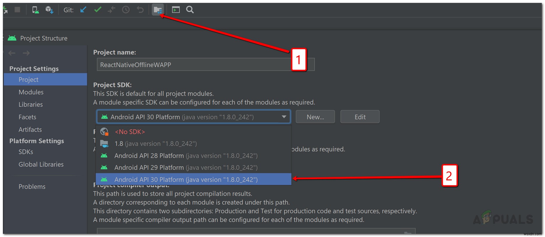 วิธีแก้ไขข้อผิดพลาด  ไม่สามารถค้นหา ADB  บน Android Studio 