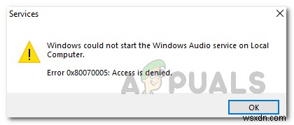 วิธีแก้ไข Windows ไม่สามารถเริ่มบริการเสียงของ Windows บนคอมพิวเตอร์ภายในเครื่องได้ 