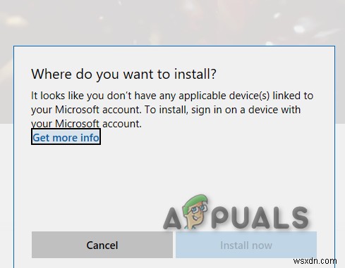แก้ไข:ดูเหมือนว่าคุณไม่มีอุปกรณ์ที่ใช้งานได้ที่เชื่อมโยงกับบัญชี Microsoft ของคุณ 