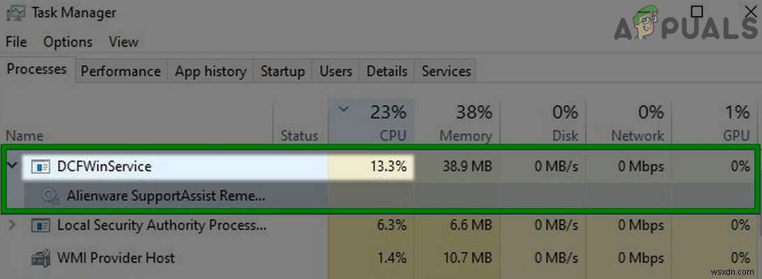 วิธีแก้ไขการใช้งาน CPU สูง  DCFWinService  บน Windows 