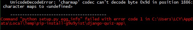 แก้ไข: คำสั่ง python setup.py egg_info ล้มเหลวด้วยรหัสข้อผิดพลาด 1  เมื่อติดตั้ง Python 