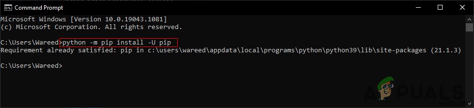 แก้ไข: คำสั่ง python setup.py egg_info ล้มเหลวด้วยรหัสข้อผิดพลาด 1  เมื่อติดตั้ง Python 