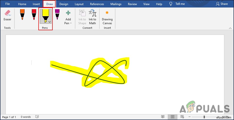 วิธีการวาดอย่างง่ายดายในเอกสาร Microsoft Word? 