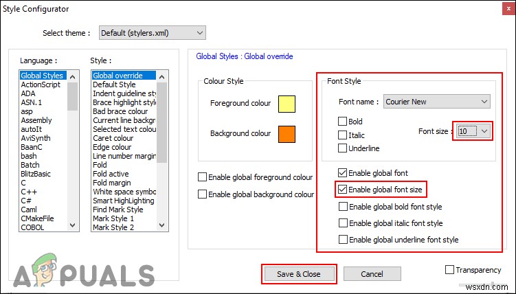 วิธีเพิ่มหรือลดขนาดฟอนต์ใน Notepad++ 