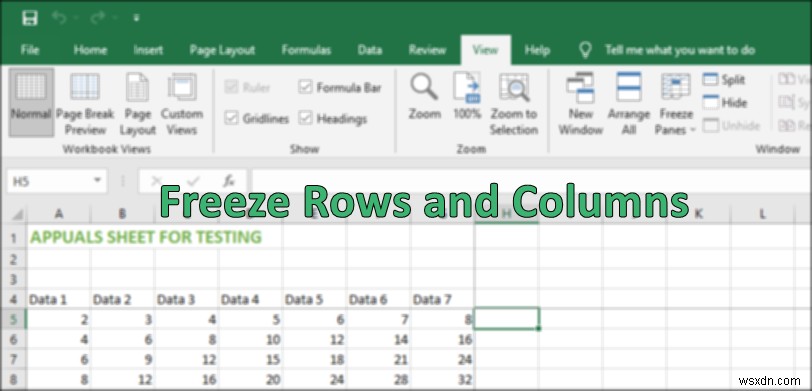 วิธีตรึงแถวและคอลัมน์ใน Microsoft Excel 