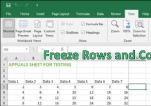 วิธีตรึงแถวและคอลัมน์ใน Microsoft Excel 