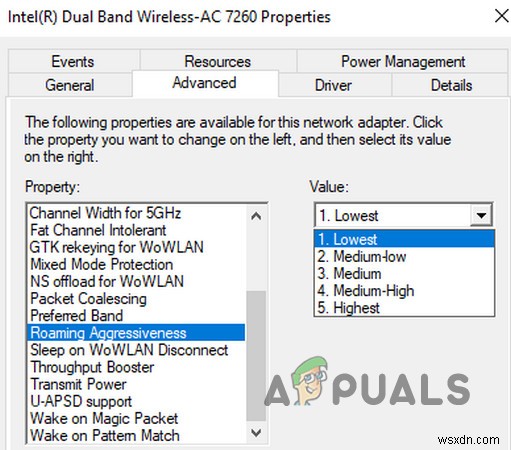 แก้ไขปัญหาการเชื่อมต่อ Intel Dual Band Wireless-AC 7260 