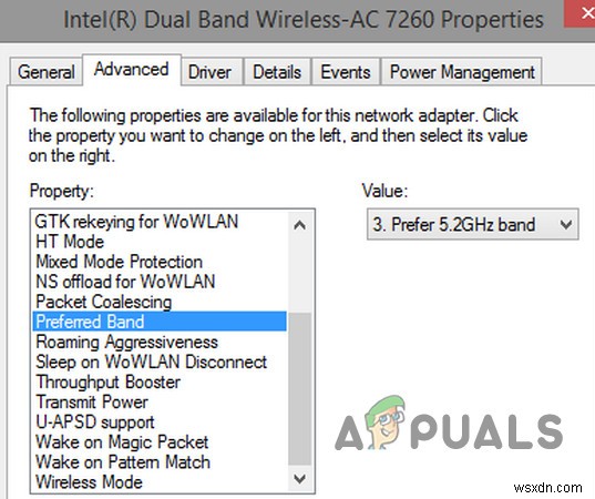แก้ไขปัญหาการเชื่อมต่อ Intel Dual Band Wireless-AC 7260 