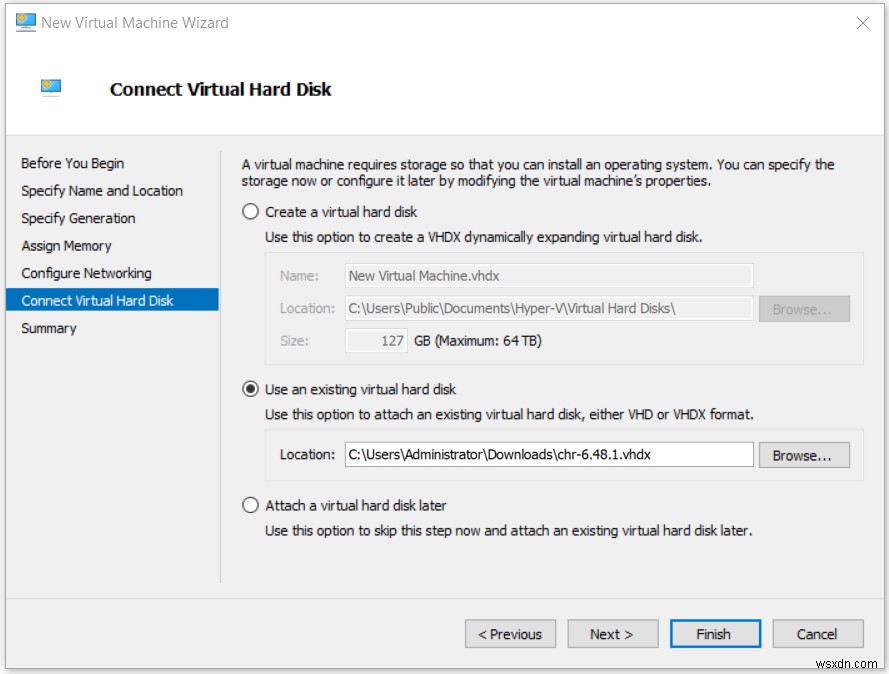 ติดตั้ง MikroTik Cloud Hoster RouterOS ใน Hyper-V Server 