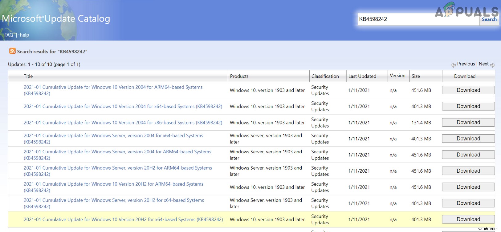 วิธีการแก้ไข KB4586876 &KB4598242 - ติดตั้งล้มเหลว 