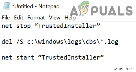 วิธีแก้ไขการให้บริการตามส่วนประกอบ (cbs.log) โดยใช้เนื้อที่ดิสก์มากเกินไป 