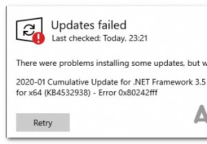 แก้ไข:การอัปเดต Windows 10 ล้มเหลวข้อผิดพลาด 0X80242FFF 