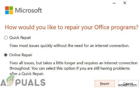 แก้ไข Microsoft Office  รหัสข้อผิดพลาด 30088-26  เมื่ออัปเดต Office 