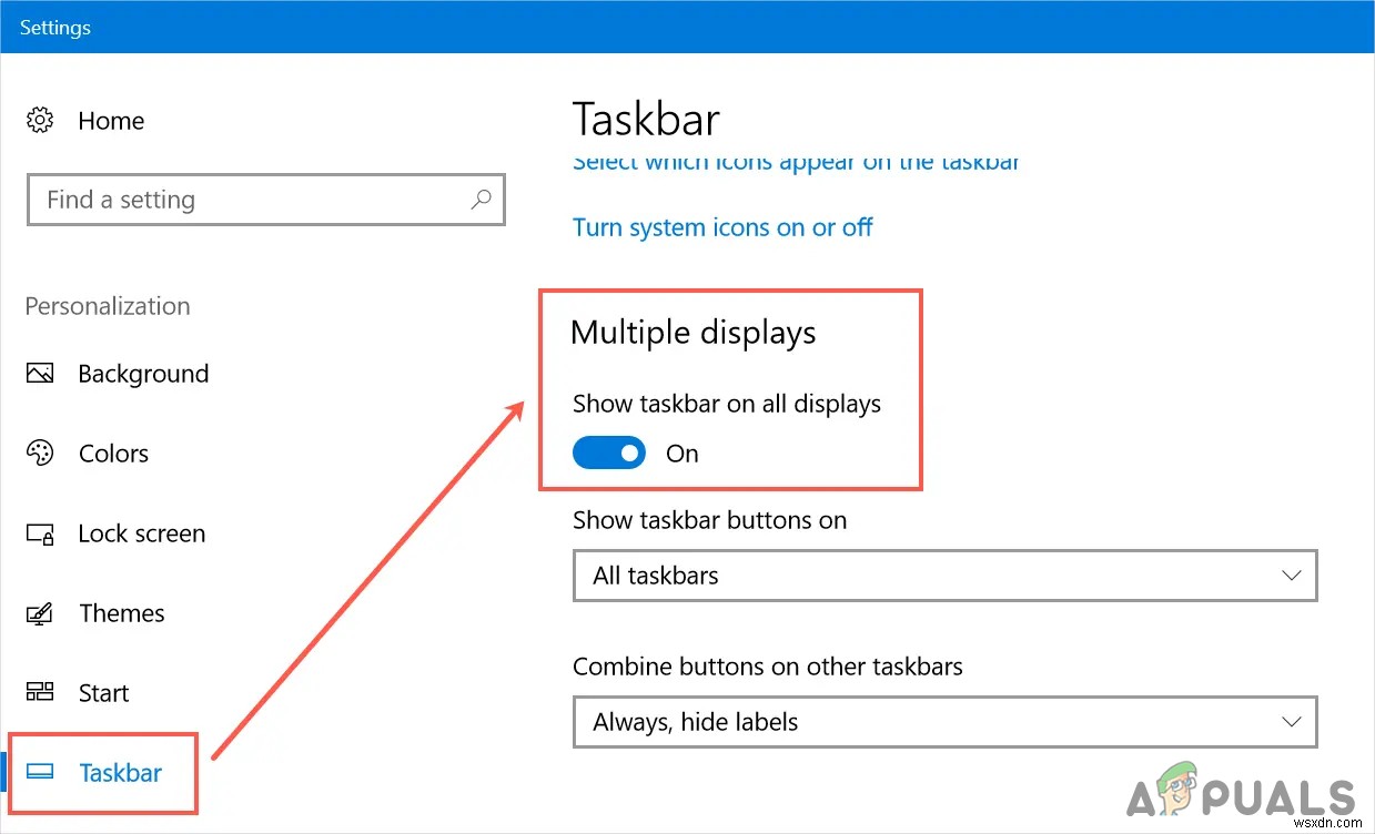 วิธีซ่อนแถบงานบนจอแสดงผลหลายจอใน Windows 10 