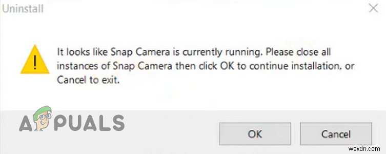 แก้ไข:ไม่สามารถถอนการติดตั้ง Snap Camera จาก Windows 