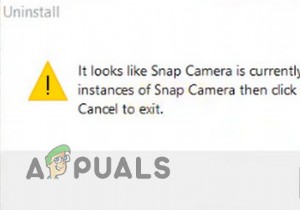 แก้ไข:ไม่สามารถถอนการติดตั้ง Snap Camera จาก Windows 