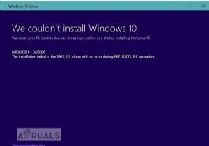 [แก้ไข] การอัปเดต Windows 10 ทำให้ล้มเหลว -  0x8007001f - 0x20006  