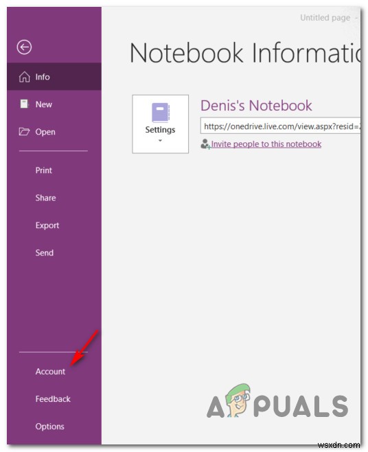 วิธีแก้ไขข้อผิดพลาด  ชื่อโน้ตบุ๊กไม่ถูกต้อง  OneNote บน Windows 10 