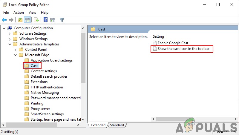 จะเพิ่มไอคอน Cast ลงใน Toolbar ใน Microsoft Edge ได้อย่างไร 