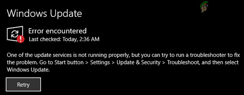 [แก้ไขแล้ว] หนึ่งในบริการอัปเดตทำงานไม่ถูกต้องใน Windows Update 