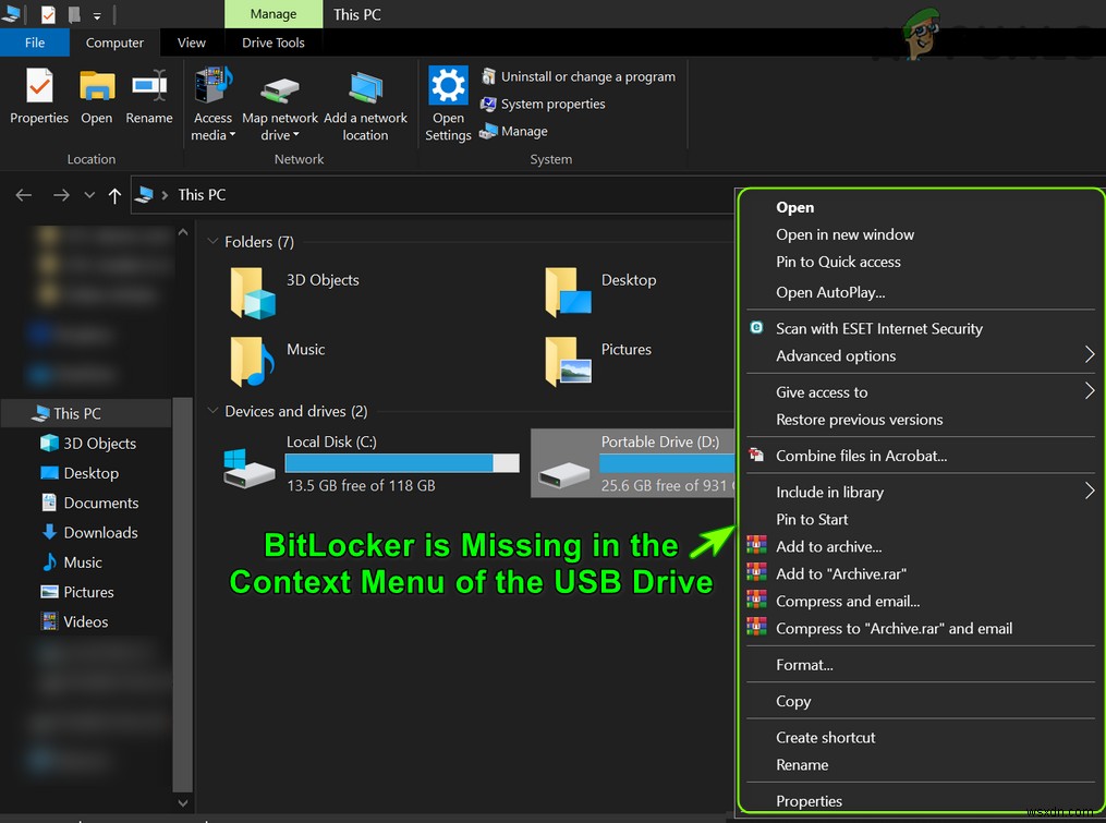 [แก้ไข] ไม่สามารถเปิด BitLocker สำหรับไดรฟ์ USB ได้ 