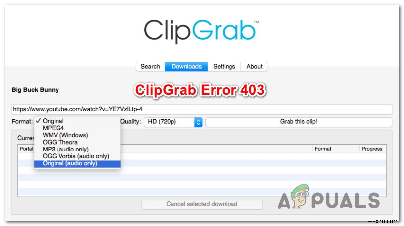 แก้ไขข้อผิดพลาด ClipGrab 403 บน Windows และ MacOS 