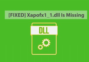 วิธีการแก้ไข Xapofx1_1.DLL หายไป 