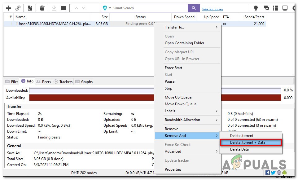 วิธีแก้ไขข้อผิดพลาด BitTorrent  กระบวนการไม่สามารถเข้าถึงไฟล์  