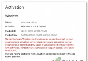 วิธีการแก้ไขข้อผิดพลาดการเปิดใช้งาน Windows 0x8007267C? 