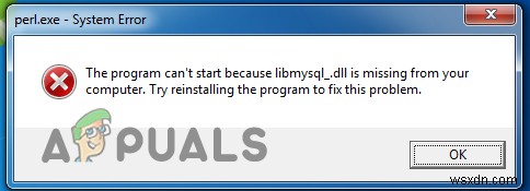 แก้ไข:Libmysql.dll หายไป 