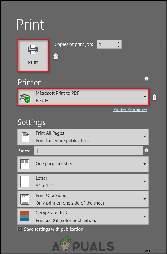 วิธีแก้ไข Microsoft Publisher จะไม่บันทึกไฟล์เป็น PDF 