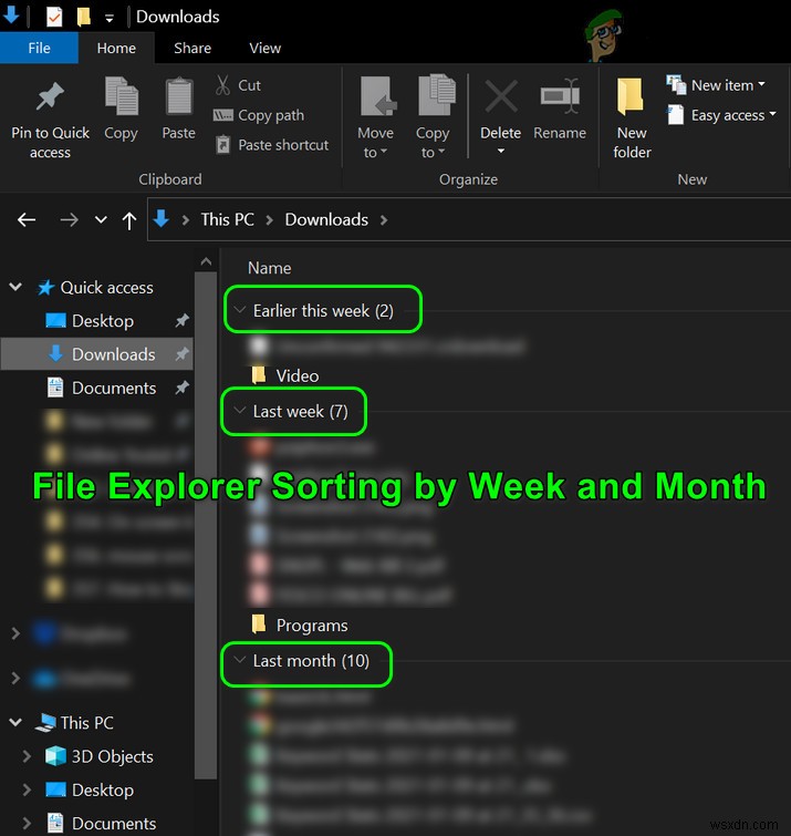 แก้ไข:วิธีหยุดการเรียงลำดับ File Explorer ตามสัปดาห์และเดือน 
