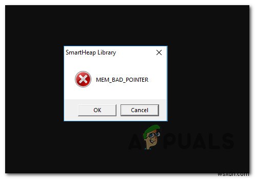 [แก้ไข] MEM_BAD_POINTER / MEM_BAD_POINTER (ป๊อปอัปไลบรารี SmartHeap) 