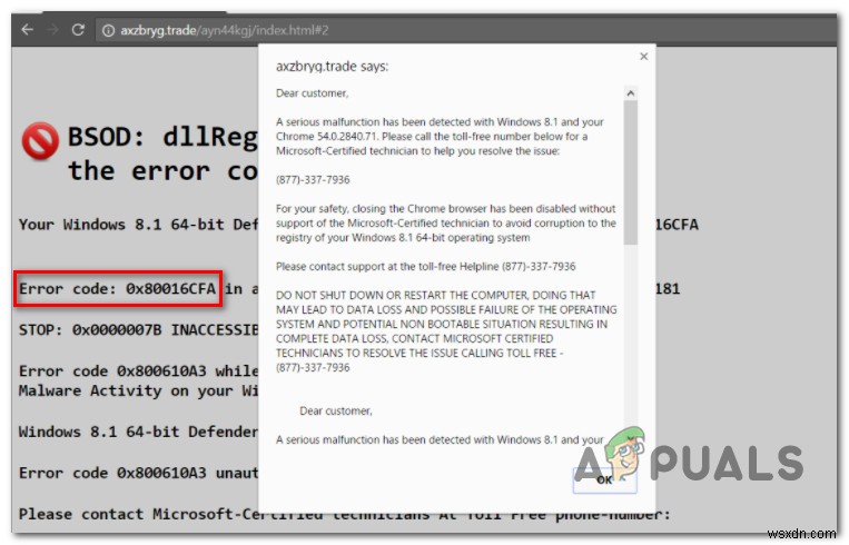 วิธีแก้ไขรหัสข้อผิดพลาดของ Windows Defender 0x80016CFA 