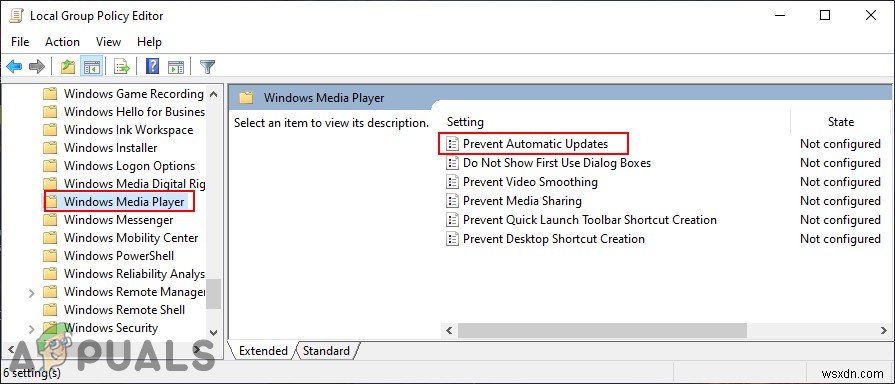 จะเปิดใช้งานหรือปิดใช้งานการอัปเดตอัตโนมัติสำหรับ Windows Media Player ได้อย่างไร 
