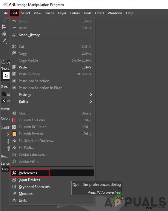 วิธีทำให้พื้นหลังโปร่งใสตามค่าเริ่มต้นสำหรับรูปภาพใหม่ใน GIMP 