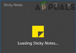 แก้ไข:Sticky Notes ติดอยู่ที่  กำลังโหลด  