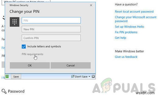 วิธีเปลี่ยนวิธีการเข้าสู่ระบบจาก PIN เป็นรหัสผ่าน 